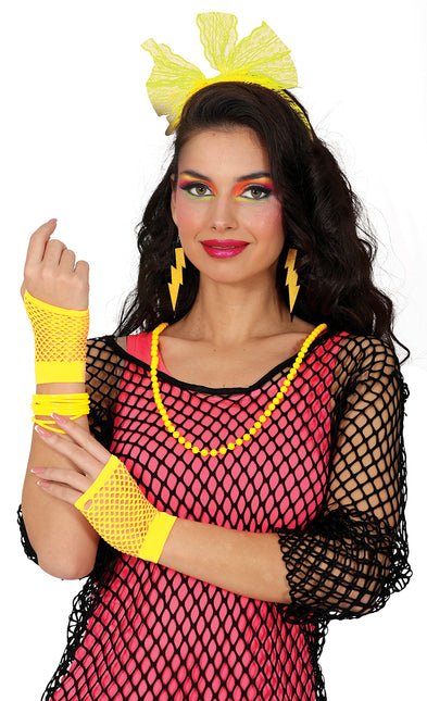 Neon 80S Accessoireset Geel 5 delig