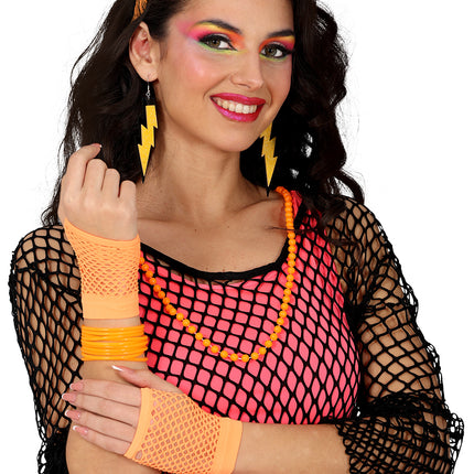 Neon 80S Accessoireset Oranje 5 delig