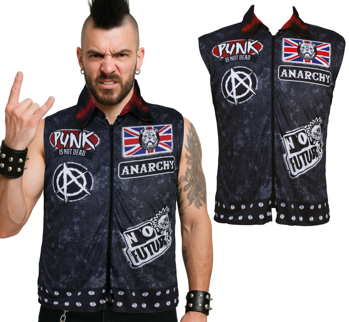 Punk Vest Zwart