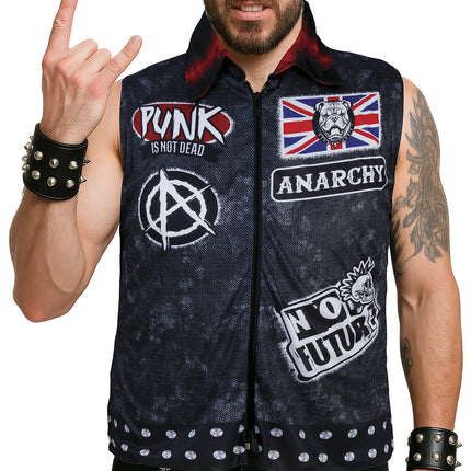 Punk Vest Zwart