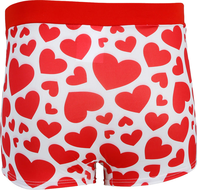 I Love You Onderbroek Rood Wit Hartjes