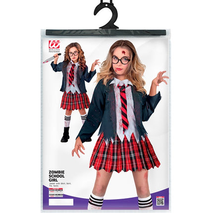 Zombie Kostuum Meisje 4 delig