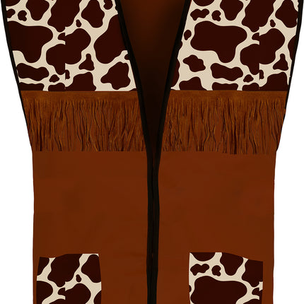 Cowboy Vest Bruin Heren Koeienprint