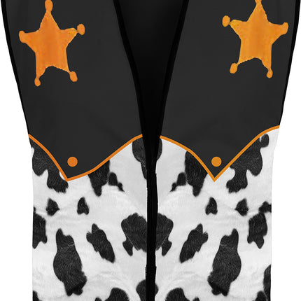Sherrif Vest Zwart Wit Kind Cowboy