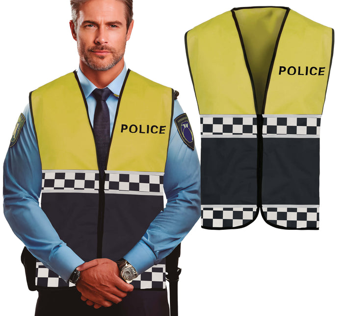 Politie Vest Geel Zwart