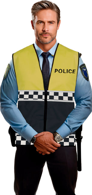 Politie Vest Geel Zwart