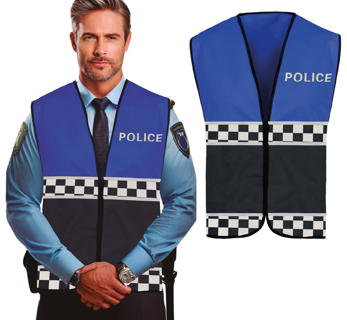 Politie Vest Zwart Blauw
