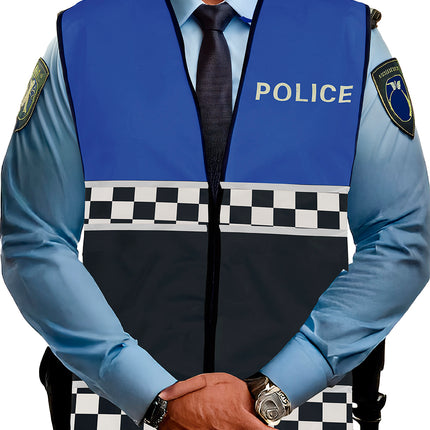 Politie Vest Zwart Blauw