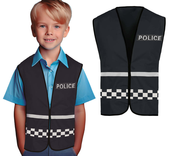Politie Vest Zwart Kind