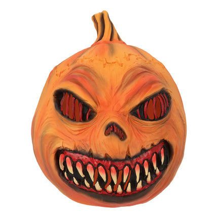 Latex hoofdmasker Pumpkin monster