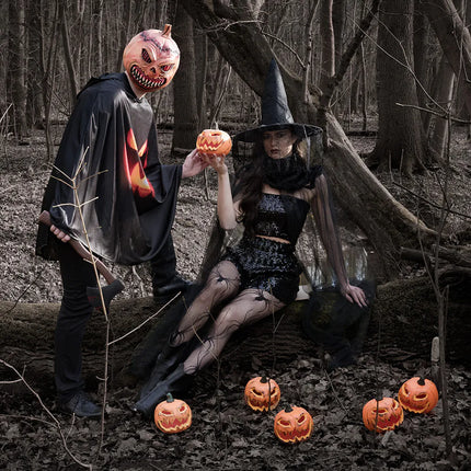 Latex hoofdmasker Pumpkin monster