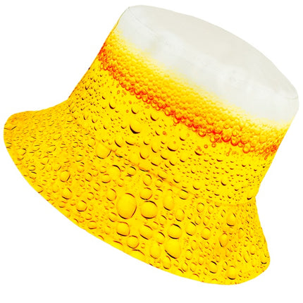 Bier Bucket Hat Geel