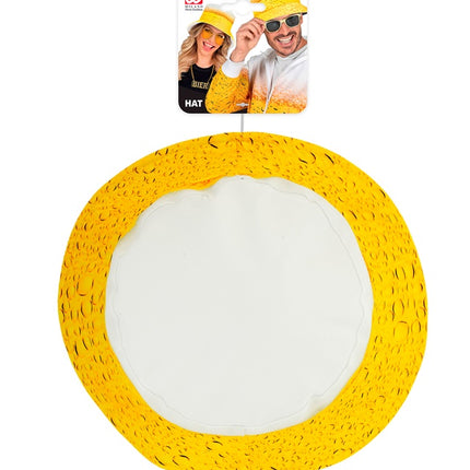Bier Bucket Hat Geel