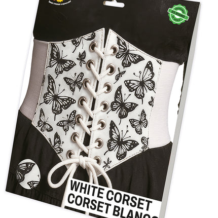 Wit Corset Dames Vlinders