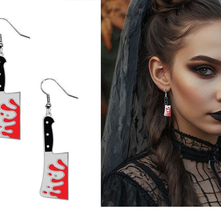 Halloween Oorbellen Slagersmes