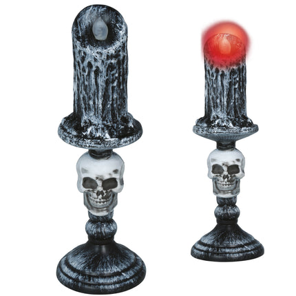 Halloween Kandelaar Grijs Skelet 1st
