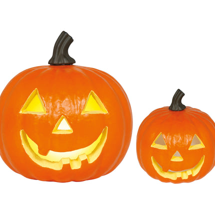 Halloween Pompoen Oranje Foam Met Licht 28cm