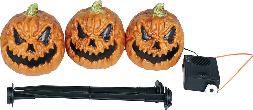 Halloween Pompoen Oranje Met Licht En Gluid 13cm 3st