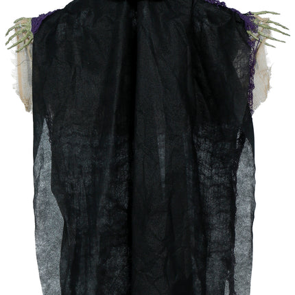 Halloween Pop Hangende Heks Met Bordje 1,10m