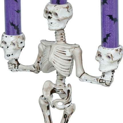 Halloween Kandelaar Skelet Met Licht 35cm