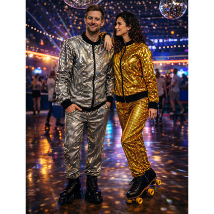 Trainingspak Disco diamond dude zilver