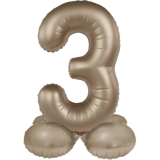 3 Jaar Cijfer Ballon Goud 41cm van Folat koop je bij Partywinkel