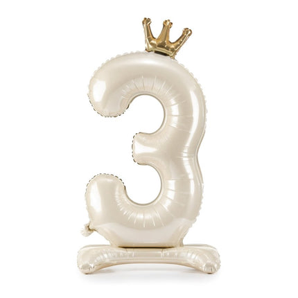 3 Jaar Helium Ballon Parelmoer Leeg 84cm van Partydeco koop je bij Partywinkel