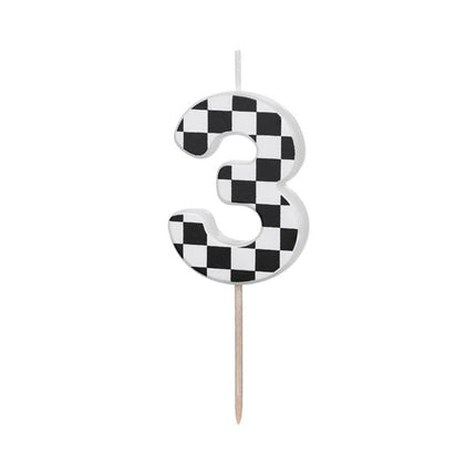 3 Jaar Kaars Race 5,5cm van Partydeco koop je bij Partywinkel