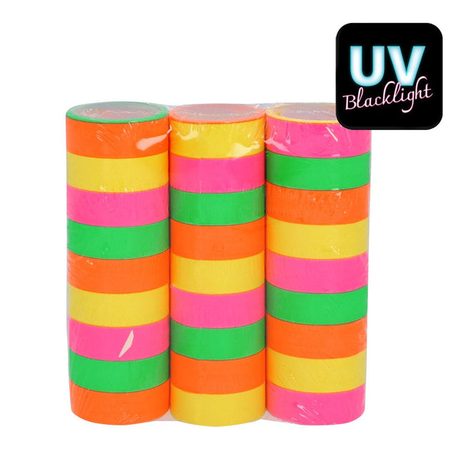 Gekleurde Serpentine Neon Uv 4m 3st van Boland koop je bij Partywinkel