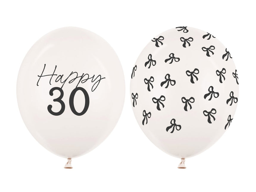 30 Jaar Ballonnen 30cm 50st van Partydeco koop je bij Partywinkel