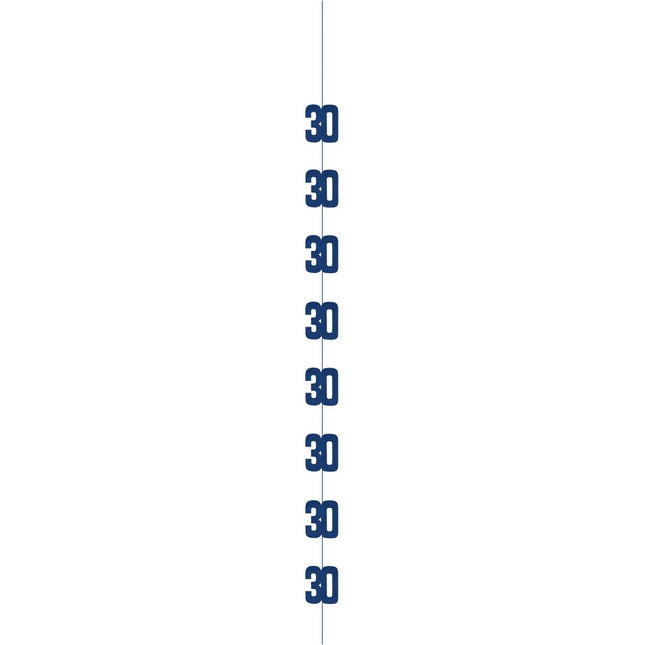 30 Jaar Hangdecoratie Blauw 1,52m van Unique koop je bij Partywinkel