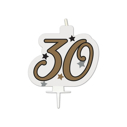 30 Jaar Kaars Wit Goud van Procos koop je bij Partywinkel