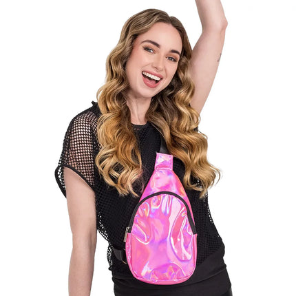 Crossbody tas Holo roze (30 x19 x 4 cm)