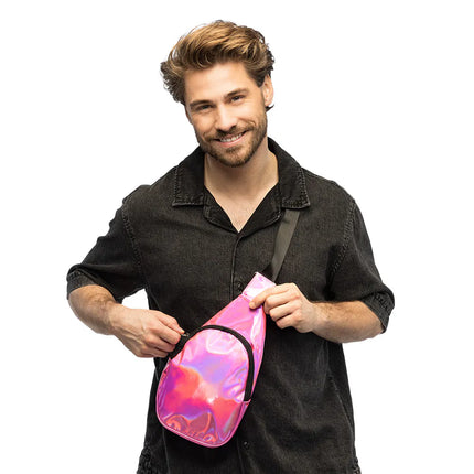 Crossbody tas Holo roze (30 x19 x 4 cm)