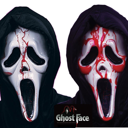 Halloween Masker Wit Rood Met Nep Bloed