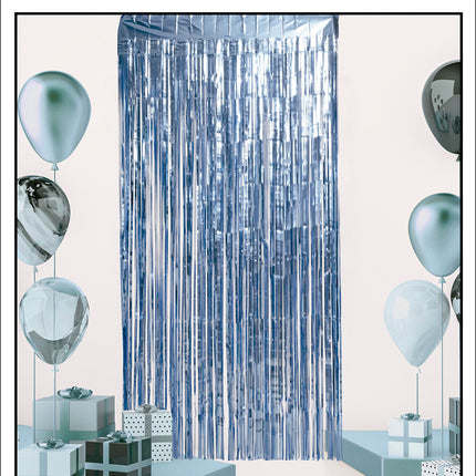 Blauwe Deurgordijn Mat 2m