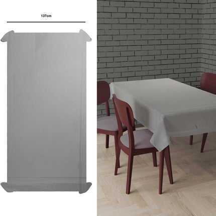 Zilveren Tafelkleed Metallic 2,74m