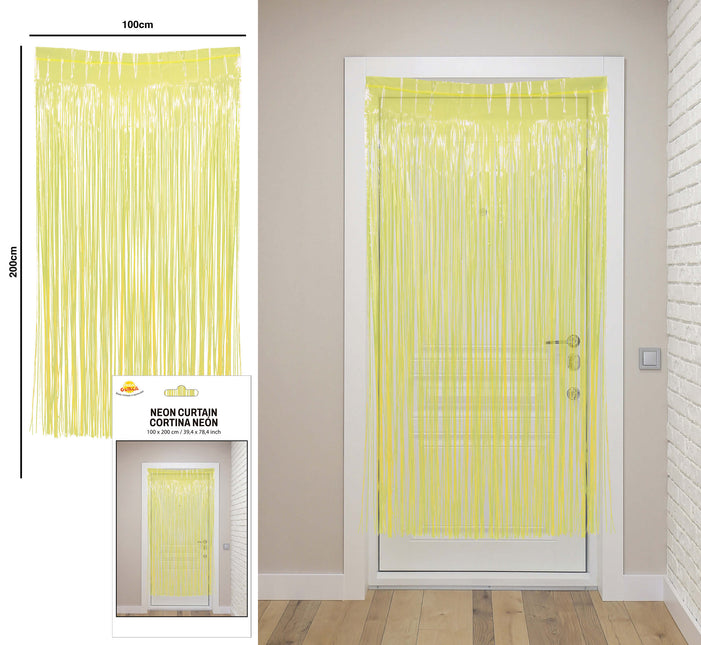 Gele Deurgordijn 2m