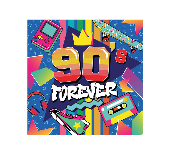 Jaren 90 Servetten 33cm 12st