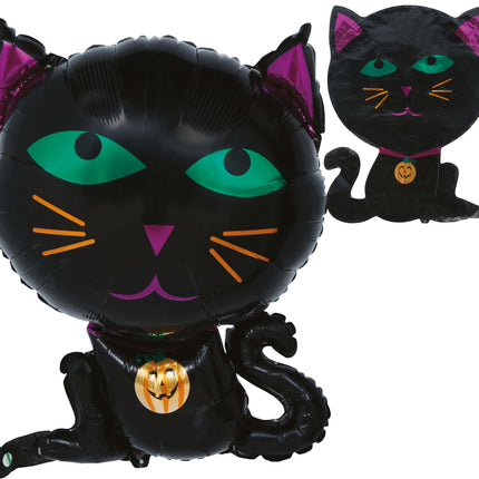 Halloween Helium Ballon Kat Leeg 60cm