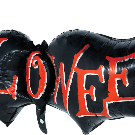 Halloween Folie Ballon Vleermuis Leeg 1m