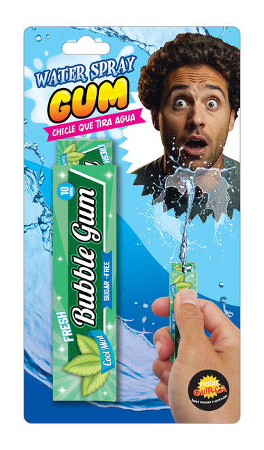 Pack of water-squirting gum.