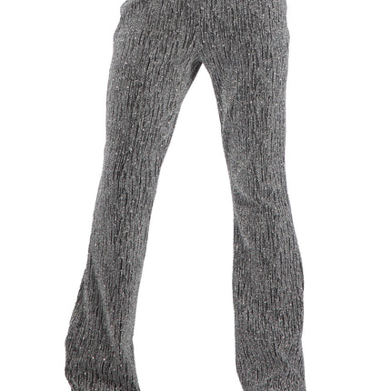 Zilveren Broek Meisje Glitter Flared