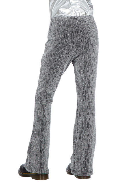 Zilveren Broek Meisje Glitter Flared