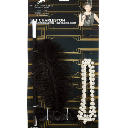 Charleston Accessoireset Zwart 3 delig