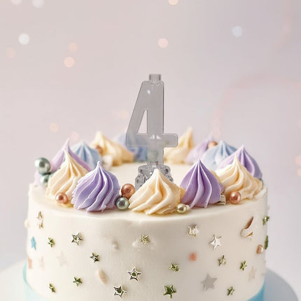 Kaarsenhouder 4 Jaar Led 13cm