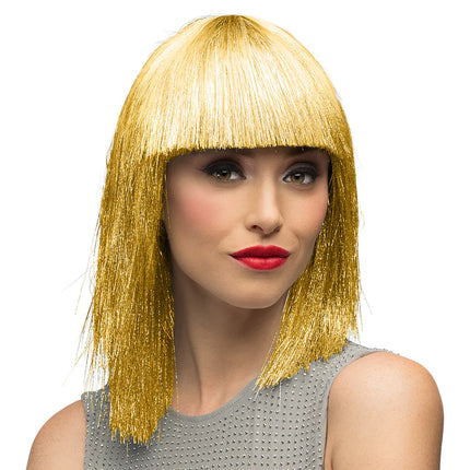 Pruik Crazy goud