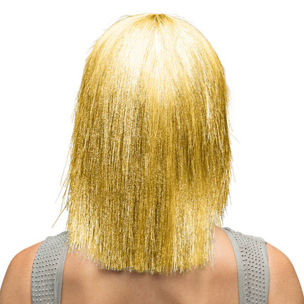 Pruik Crazy goud