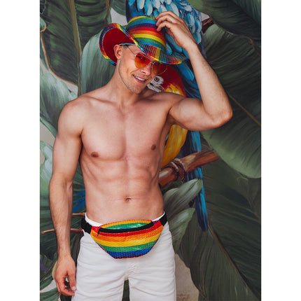 Heuptasje Sequins regenboog