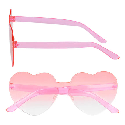 Partybril Festival hearts rood